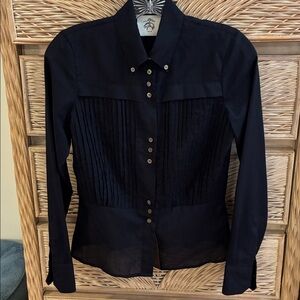 RARE Brooks Brothers Black Fleece line tailored blouse- pristine condition.